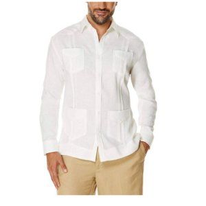 CUBAVERA WHITE LONG SLEEVE GUAYABERA